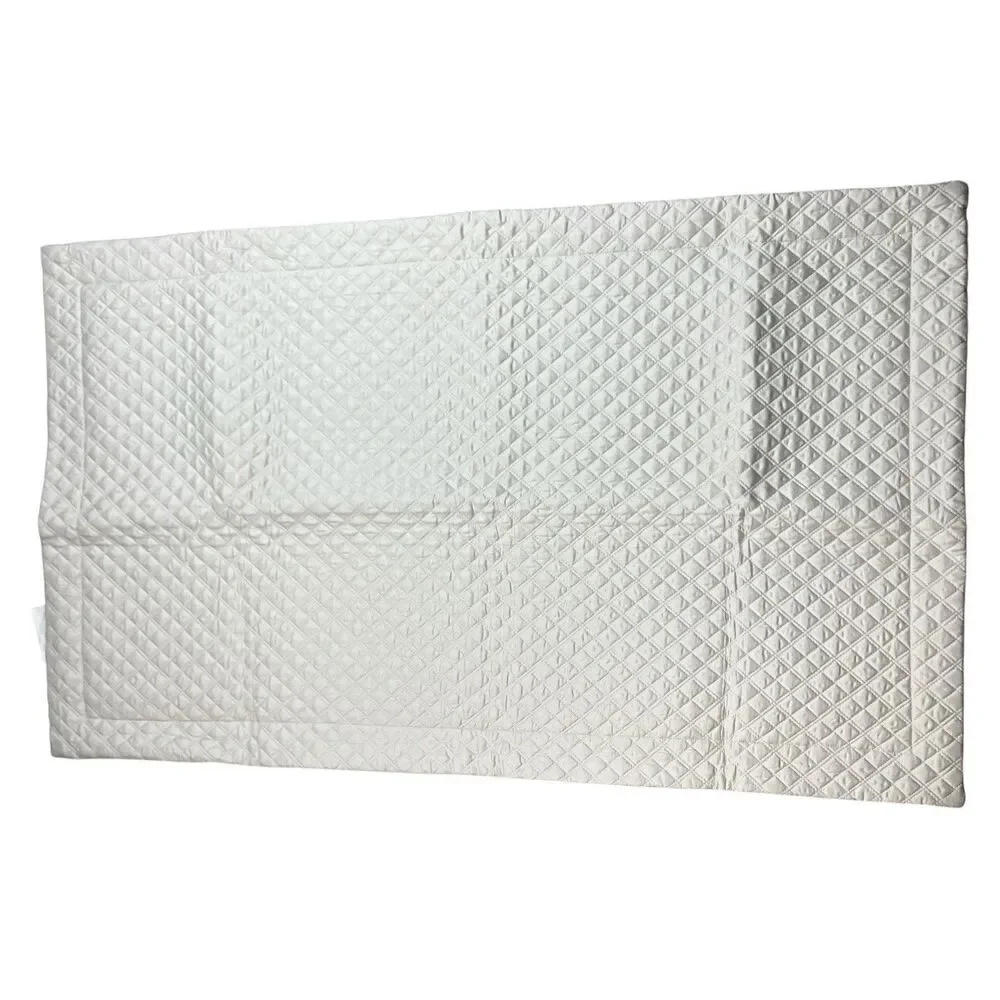 Ralph Lauren King Pillow Sham White Cotton Diamond Quilted Luxury 20x36